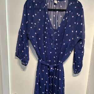 OLD NAVY - Polka Dot Sheer Shirt Dress